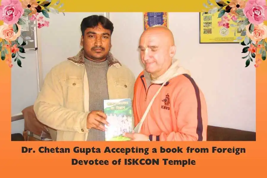 Dr Chetan Gupta with Devotee of ISKCON Temple