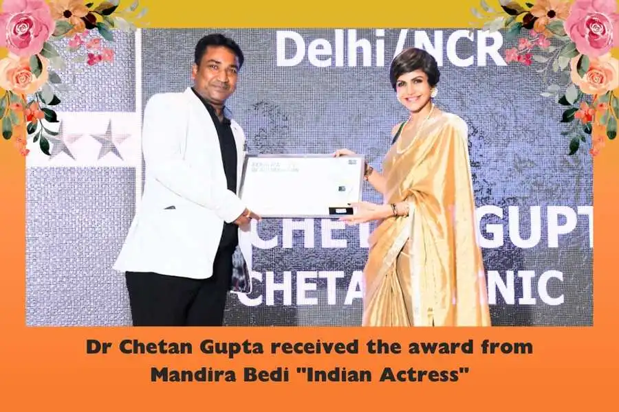 Dr Chetan Gupta with Mandira Bedi Indian Actress